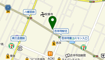 萬波 吉祥寺店の地図画像