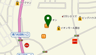 バンダレコード イオンモール 富谷店の地図画像