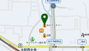 証明写真 スタジオアサヒ ならファミリー店の地図画像