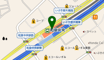 和泉中央駅 泉北高速鉄道グッズうりばの地図画像