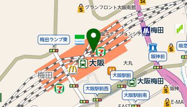 PING APPAREL(ピン アパレル)大丸梅田店の地図画像