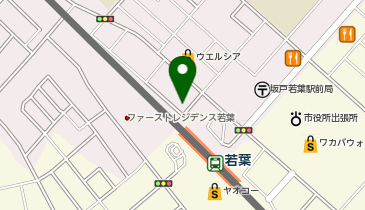 不二家 若葉店の地図画像