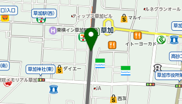 不二家 草加ヴァリエ店の地図画像