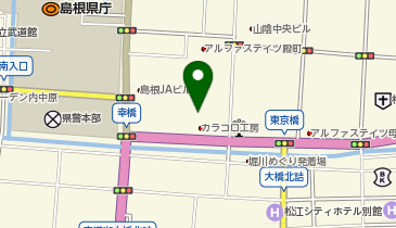 ピンクの幸運のポストの地図画像