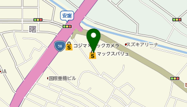 ステーキハウス88Jr. マックスバリュ安謝店の地図画像