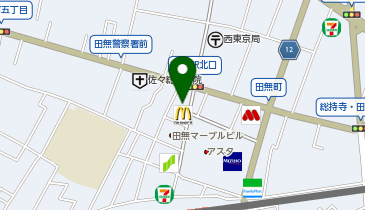 テルル 田無店の地図画像