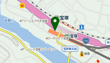 阪急宝塚催事店の地図画像