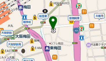 保険クリニック 大阪駅前店の地図画像