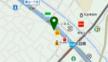 ブルースターバーガー 中目黒店の地図画像