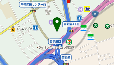 ウッドワンプラザ新宿の地図画像