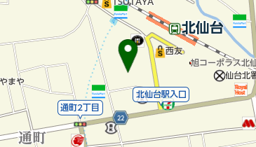 JR東日本 北仙台駅みどりの窓口の地図画像