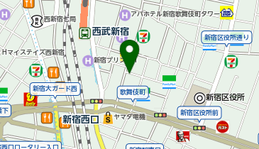 炭火焼き鳥 串かど 新宿本店の地図画像