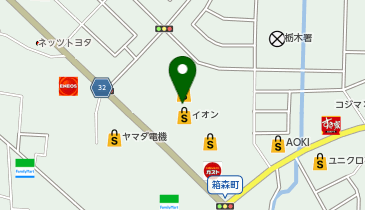 富士メガネ イオン栃木店の地図画像