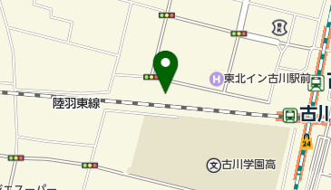 JR東日本 古川駅みどりの窓口の地図画像