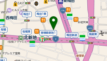 LAKIA(ラキア)不動産 大阪梅田店の地図画像