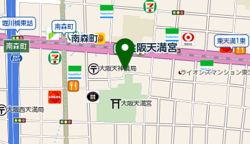 大阪天満宮の星合橋(愛嬌橋)の地図画像