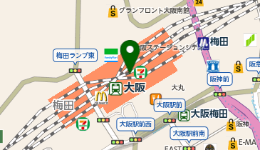 銀座に志かわ JR大阪駅店の地図画像