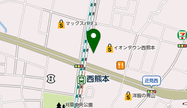 焼肉牛蔵 イオンタウン西熊本店の地図画像