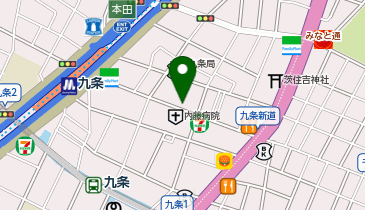 からあげ酒場鶏笑 九条店の地図画像