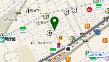 タイ屋台 グンジェーの地図画像