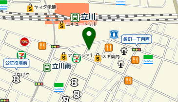 炭焼大衆酒場 くろまる 立川本店の地図画像