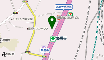 ヤマハゴルフスタジオ高輪の地図画像