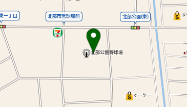 戸田市北部公園野球場の地図画像