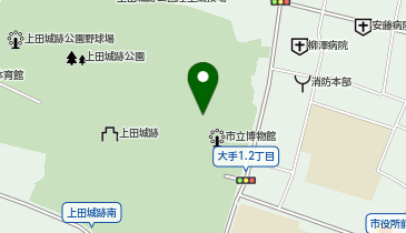 上田市上田城跡公園東テニスコートの地図画像