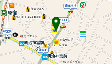 K-TOWN 原宿の地図画像