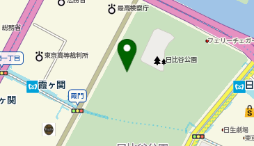 日比谷公園 草地広場の地図画像