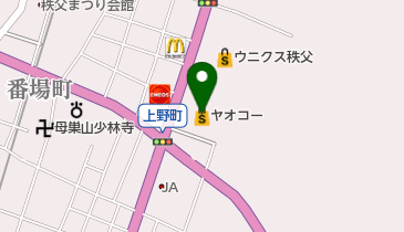 ヤオコー 秩父上野町店の地図画像