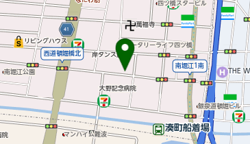 1on1 YOGA(ワンオンワン ヨガ) 南堀江の地図画像