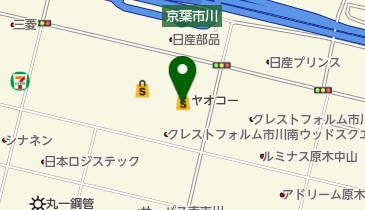ヤオコー 市川田尻店の地図画像
