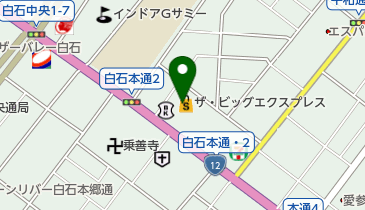 ザ・ビッグ エクスプレス白石中央店の地図画像