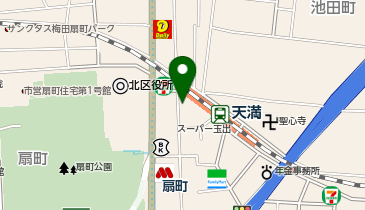 bb.q オリーブチキンカフェ JR天満駅前店の地図画像