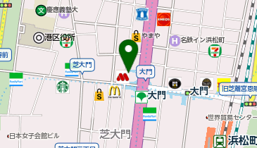 ひもかわ桐生 芝大門の地図画像