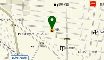 イセヅドライ 万代都島店の地図画像