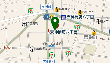 星乃珈琲店 天神橋六丁目店の地図画像