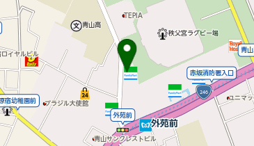 株式会社メジャー・トレーナーズ 外苑前本社の地図画像