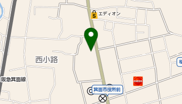 餃子の雪松 箕面店の地図画像