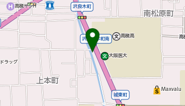 餃子の雪松 高槻店の地図画像