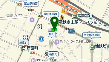 資格の大原 富山校の地図画像