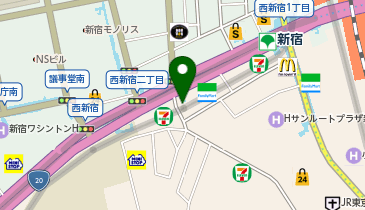 海苔弁いちのや 新宿甲州街道の地図画像