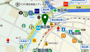 グランサックス 飯田橋店の地図画像