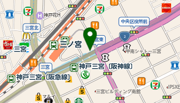 asnas exp(アズナス エクスプレス) 阪神三宮東口店の地図画像