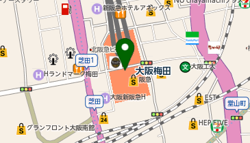 アトリエハルカ 阪急梅田茶屋町口店の地図画像