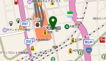 本格整体処和み庵 ホワイティうめだ店の地図画像