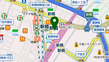 焼きスパゲッティ ストライク 新橋の地図画像
