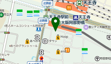 カワチ画材あべの Hoop店の地図画像