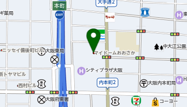 大阪府コロナワクチン接種センター マイドームおおさかの地図画像